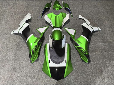 Accents Verts & Fibre De Carbone 15-19 Yamaha R1 Carénage