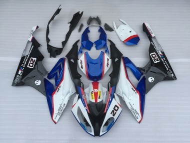 Alien Bleu & Blanc 09-14 BMW S1000RR Carénage