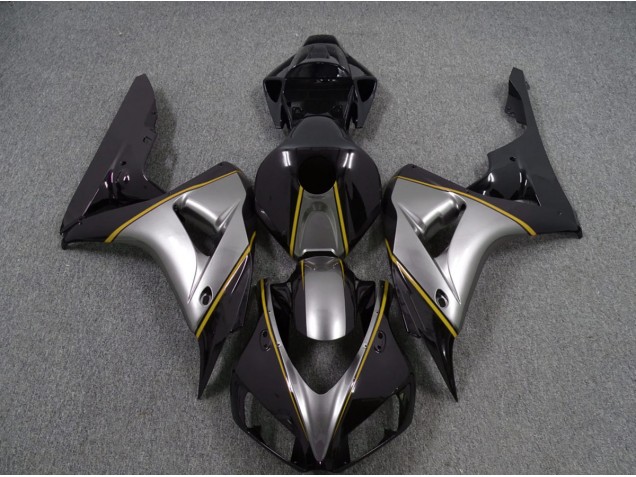Argent Avec Rayures Jaunes 06-07 Honda CBR1000RR Carénage