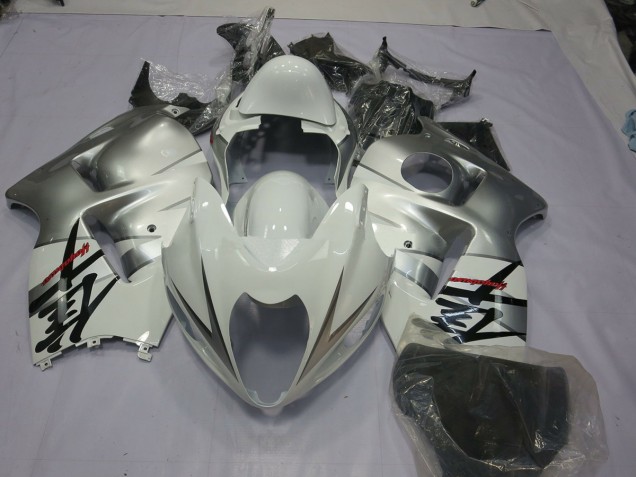 Argent Blanc 97-07 Suzuki GSXR 1300 Carénage Argent Blanc 97-07 Suzuki GSXR 1300 Carénage