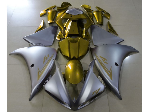 Argent Mat & Or 09-11 Yamaha R1 Carénage Argent Mat & Or 09-11 Yamaha R1 Carénage