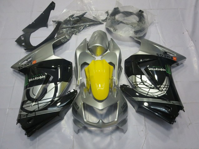 Argent & Noir 08-12 Kawasaki Ninja 250 Carénage