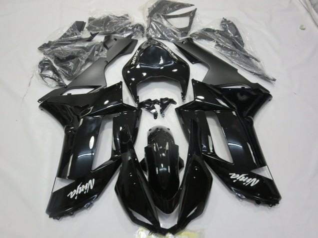 Autocollant Blanc Noir Brillant 07-08 Kawasaki ZX6R Carénage