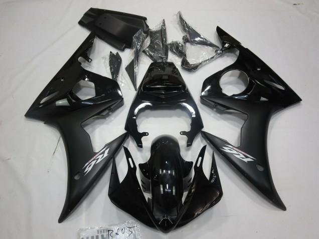 Autocollant Blanc Noir Mat 05 Yamaha R6 Carénage
