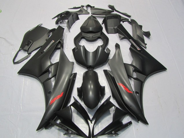 Autocollant Rouge Noir Mat 06-07 Yamaha R6 Carénage Autocollant Rouge Noir Mat 06-07 Yamaha R6 Carénage