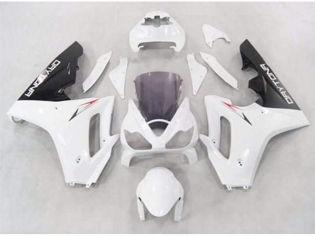 Blanc Avec Bas Noir 06-08 Triumph Daytona 675 Carénage