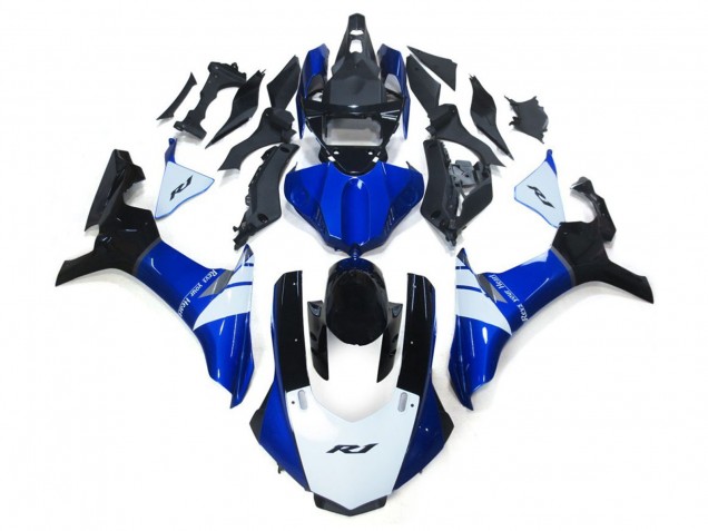 Blanc & Bleu 15-19 Yamaha R1 Carénage Blanc & Bleu 15-19 Yamaha R1 Carénage