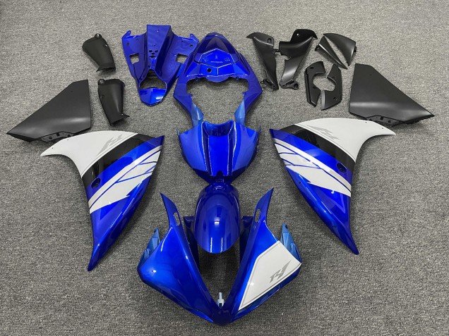 Blanc & Bleu Brillant Avec Bas Noirs 09-11 Yamaha R1 Carénage Blanc & Bleu Brillant Avec Bas Noirs 09-11 Yamaha R1 Carénage