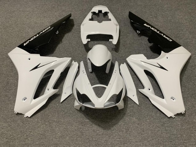 Blanc Brillant & Noir 06-08 Triumph Daytona 675 Carénage