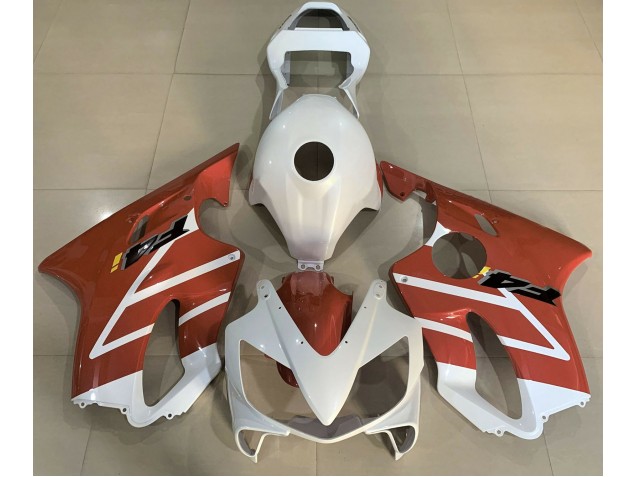 Blanc Brillant & Orange 01-03 Honda CBR600 F4i Carénage Blanc Brillant & Orange 01-03 Honda CBR600 F4i Carénage