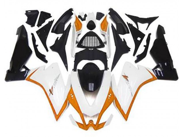 Blanc Brillant & Orange 10-15 Aprilia RSV4 1000 Carénage