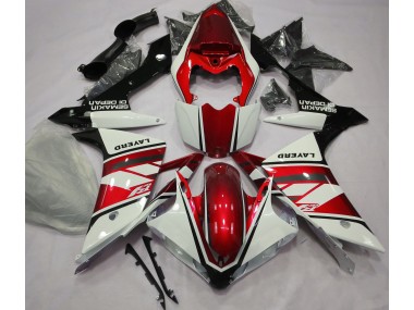 Blanc Brillant & Rouge 07-08 Yamaha R1 Carénage