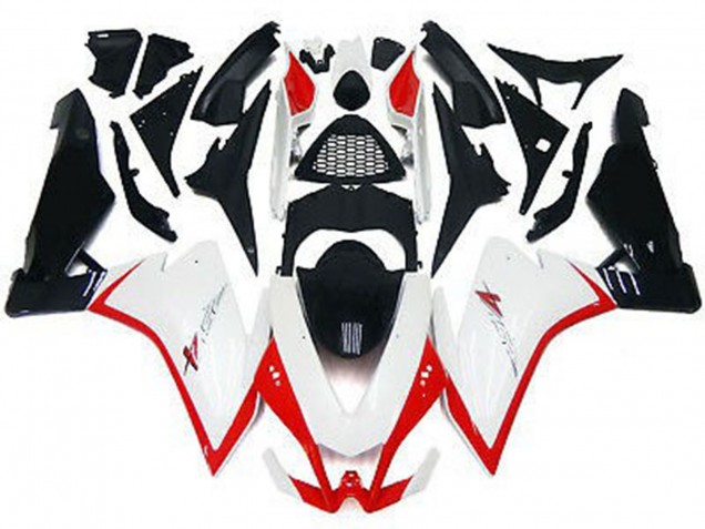 Blanc Brillant & Rouge 10-15 Aprilia RSV4 1000 Carénage