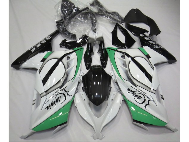 Blanc Brillant & Vert 13-18 Kawasaki Ninja 300 Carénage Blanc Brillant & Vert 13-18 Kawasaki Ninja 300 Carénage