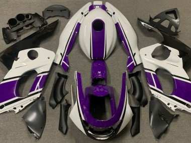 Blanc Brillant & Violet Foncé 98-07 Yamaha YZF600 Carénage