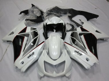 Blanc & Noir 08-12 Kawasaki Ninja 250 Carénage