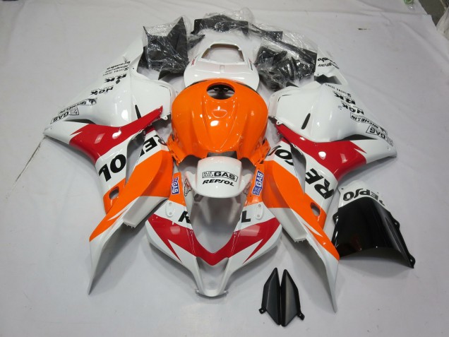 Blanc Orange Repsol 09-12 Honda CBR600RR Carénage