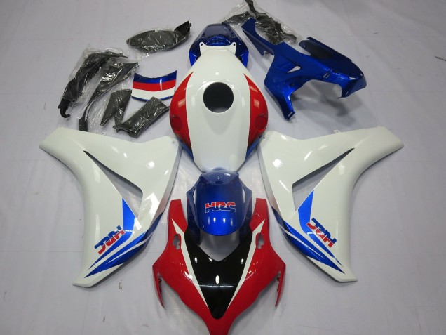 Blanc Rouge & Bleu 08-11 Honda CBR1000RR Carénage