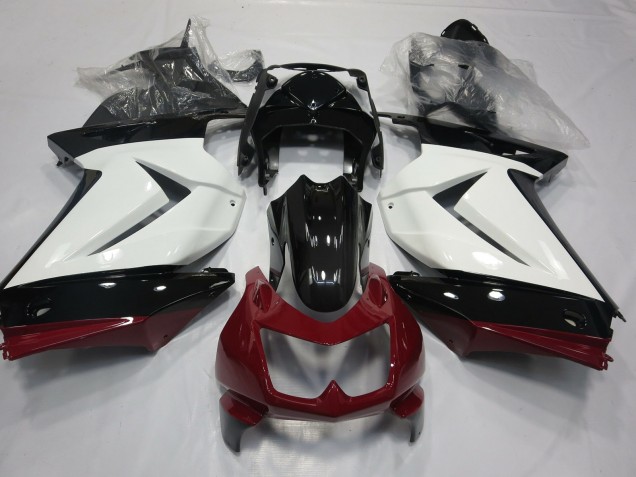 Blanc Rouge & Noir 08-12 Kawasaki Ninja 250 Carénage