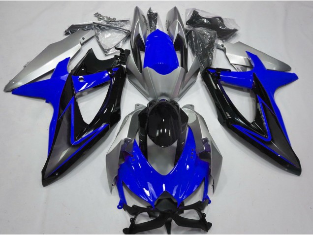 Bleu & Argent 08-10 Suzuki GSXR 600-750 Carénage Bleu & Argent 08-10 Suzuki GSXR 600-750 Carénage