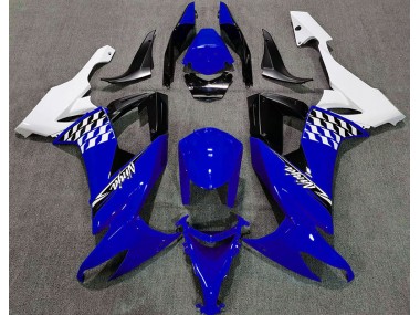 Bleu Brillant & Blanc 08-10 Kawasaki ZX10R Carénage