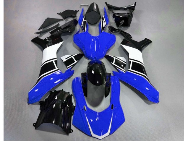 Bleu Brillant Blanc & Noir 15-19 Yamaha R1 Carénage Bleu Brillant Blanc & Noir 15-19 Yamaha R1 Carénage