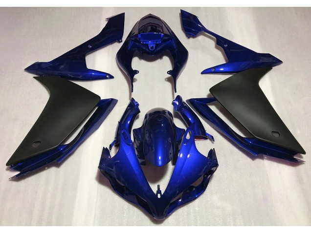 Bleu Brillant & Noir 07-08 Yamaha R1 Carénage Bleu Brillant & Noir 07-08 Yamaha R1 Carénage