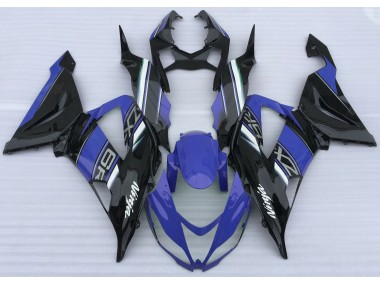 Bleu Brillant & Noir 13-18 Kawasaki ZX6R Carénage