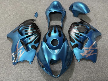 Bleu Ciel & Noir 97-07 Suzuki GSXR 1300 Carénage