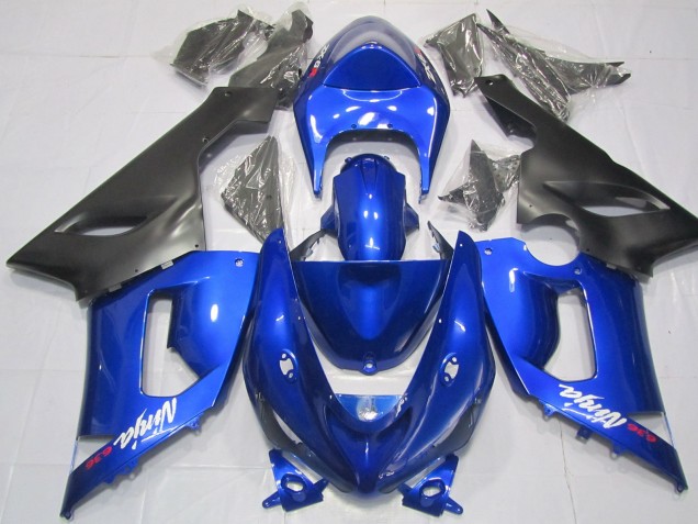 Bleu & Noir 05-06 Kawasaki ZX6R Carénage Bleu & Noir 05-06 Kawasaki ZX6R Carénage