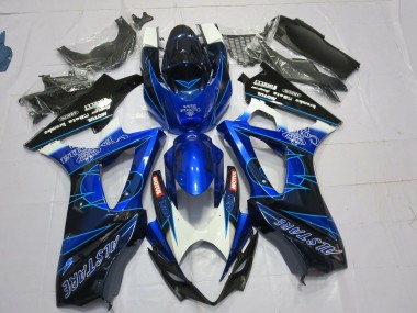 Bleu & Noir Corona 07-08 Suzuki GSXR 1000 Carénage