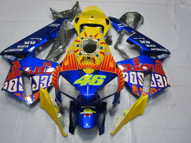 Bleu Personnalisé Rossi 05-06 Honda CBR600RR Carénage Bleu Personnalisé Rossi 05-06 Honda CBR600RR Carénage