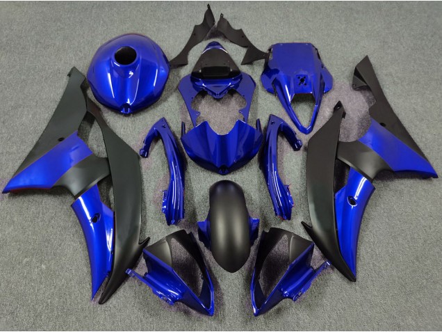 Bleu Profond & Noir Mat 08-16 Yamaha R6 Carénage Bleu Profond & Noir Mat 08-16 Yamaha R6 Carénage