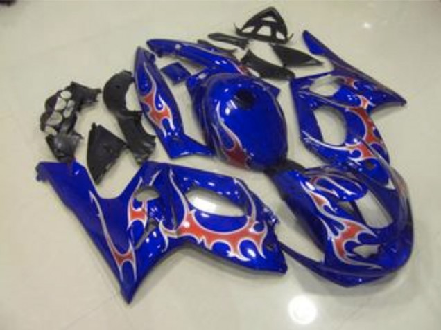 Bleu Rouge & Argent Brillant 98-07 Yamaha YZF600 Carénage Bleu Rouge & Argent Brillant 98-07 Yamaha YZF600 Carénage