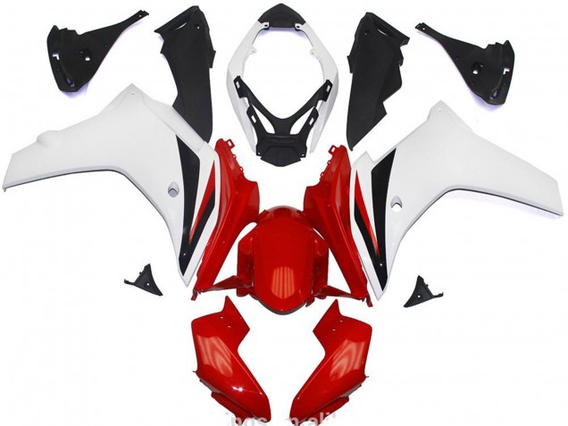 Brillant Rouge & Blanc 11-12 Honda CBR600F Carénage
