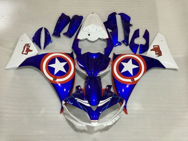 Capitaine Amérique 09-11 Yamaha R1 Carénage Capitaine Amérique 09-11 Yamaha R1 Carénage