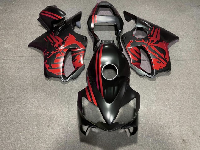 Crane Noir Mat & Rouge 01-03 Honda CBR600 F4i Carénage Crane Noir Mat & Rouge 01-03 Honda CBR600 F4i Carénage