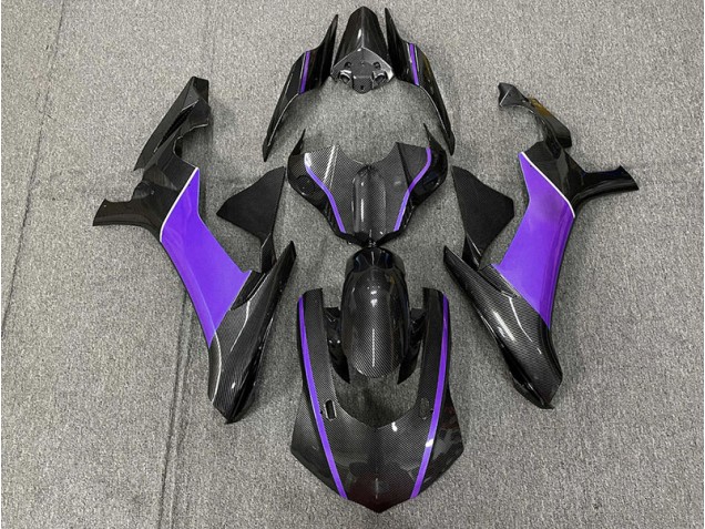 Fiber De Carbone & Violet 15-19 Yamaha R1 Carénage Fiber De Carbone & Violet 15-19 Yamaha R1 Carénage