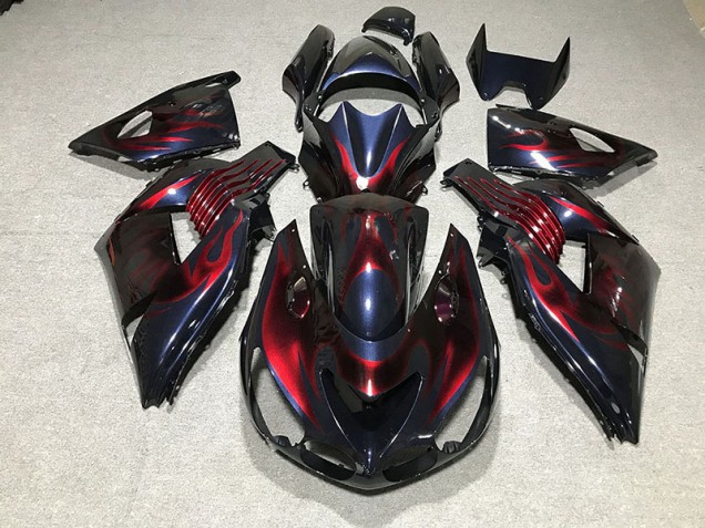 Flamme 06-11 Kawasaki ZX14R Carénage Flamme 06-11 Kawasaki ZX14R Carénage