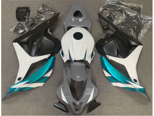 Gris Brillant Blanc & Bleu Clair 09-12 Honda CBR600RR Carénage