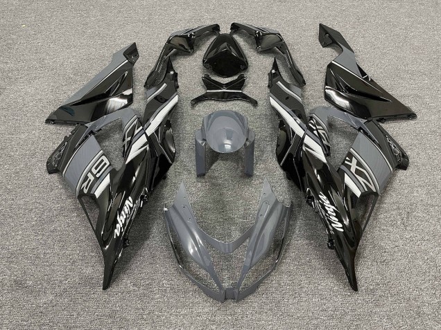 Gris Brillant & Noir 13-18 Kawasaki ZX6R Carénage