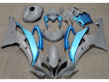 Gris Mat & Bleu Ciel 08-16 Yamaha R6 Carénage