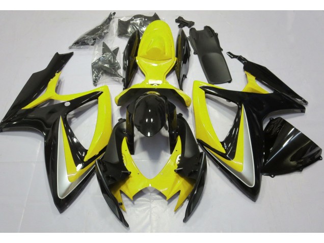 Jaune Brillant Débadgé 06-07 Suzuki GSXR 600-750 Carénage Jaune Brillant Débadgé 06-07 Suzuki GSXR 600-750 Carénage
