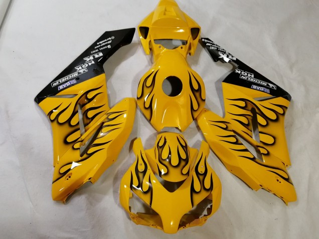 Jaune Personnalisé Flamme 12-16 Honda CBR1000RR Carénage Jaune Personnalisé Flamme 12-16 Honda CBR1000RR Carénage