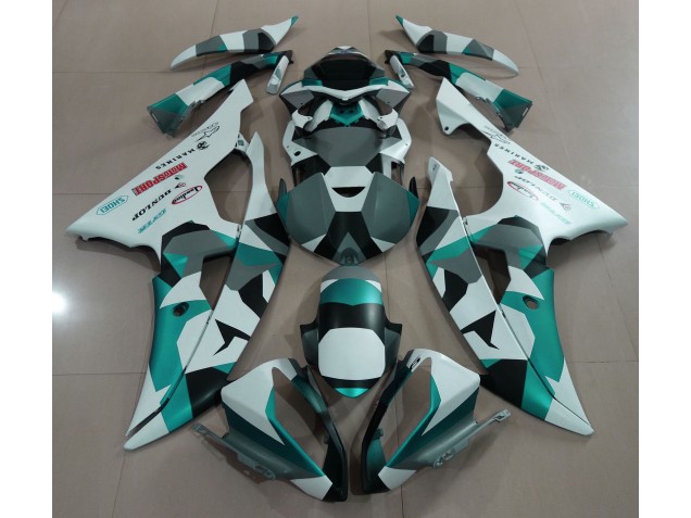 Neige Verte Écume De Mer Camo 08-16 Yamaha R6 Carénage