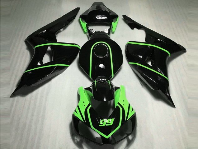 Nero Lucido Alta Visibilità Verde 06-07 Honda CBR1000RR Carénage Nero Lucido Alta Visibilità Verde 06-07 Honda CBR1000RR Carénage