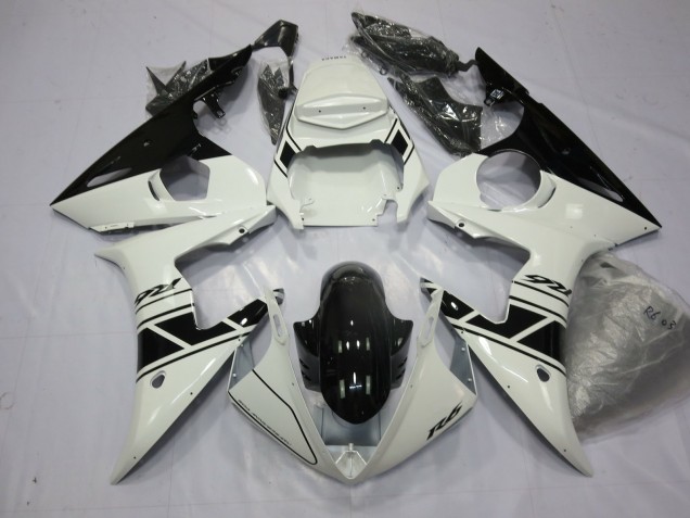 Noir & Blanc 03-04 Yamaha R6 Carénage Noir & Blanc 03-04 Yamaha R6 Carénage