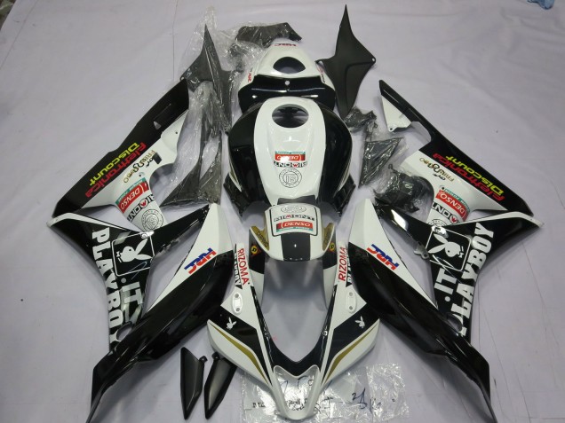 Noir & Blanc Playboy 07-08 Honda CBR600RR Carénage