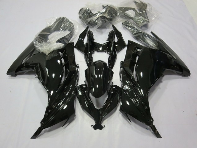 Noir Brillant 13-18 Kawasaki Ninja 300 Carénage Noir Brillant 13-18 Kawasaki Ninja 300 Carénage