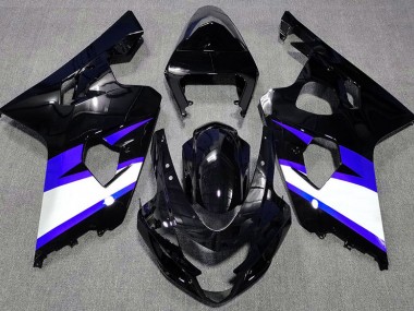 Noir Brillant & Bleu 04-05 Suzuki GSXR 600-750 Carénage